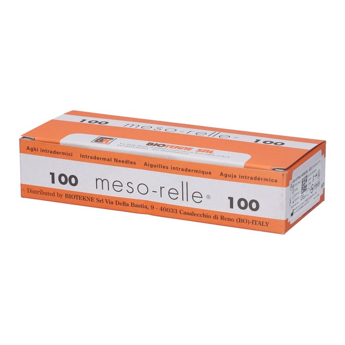 Ago per mesoterapia gauge27 e diametro 0,40x4 cono luer scatola 100 pezzi main product photo