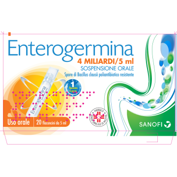Enterogermina sospensione orale 20 flaconcini 4 miliardi 5ml - 