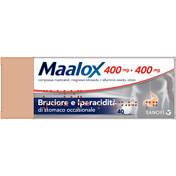 Maalox 40 compresse masticabili 400mg+400mg - 