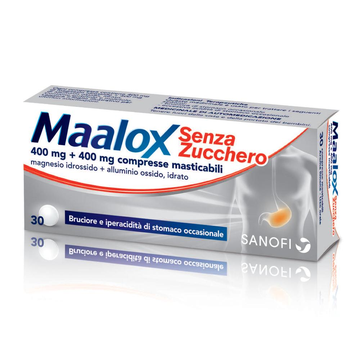 Maalox 30 compresse senza zucchero 400+400mg - 