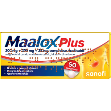 Maalox plus 50 compresse masticabili - 