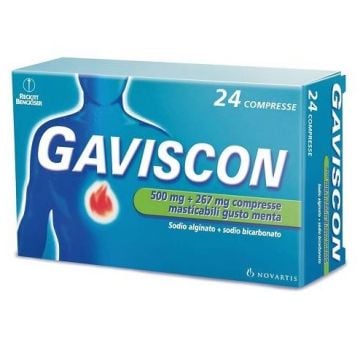 Gaviscon 24 compresse menta 500+267mg - 