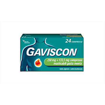 Gaviscon 24 compresse menta 250+133,5mg - 