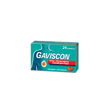 Gaviscon 24 compresse fragola 250+133,5mg - 
