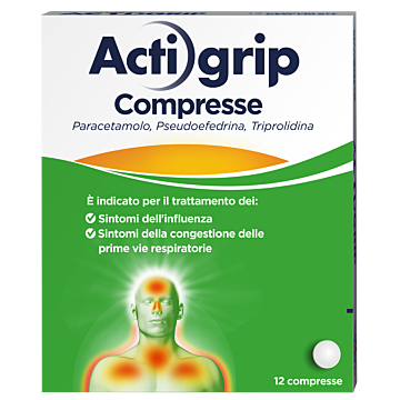 Actigrip 12 compresse 2,5+60+500mg - 
