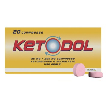 Ketodol 20 compresse 25mg+200mg - 