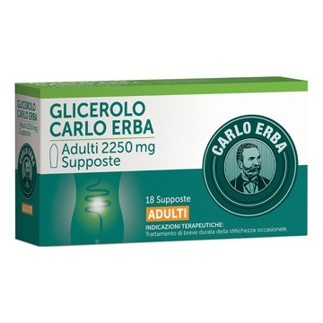 Glicerolo Carlo erba adulti 18 supposte 2250mg - 