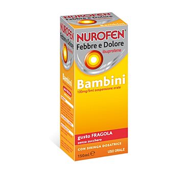 Nurofen febbre e dolore bambini 100mg/5ml fragola - 