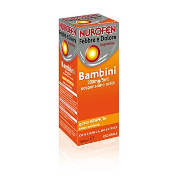 Nurofen febbre e dolore bambini 200mg /5ml arancia - 