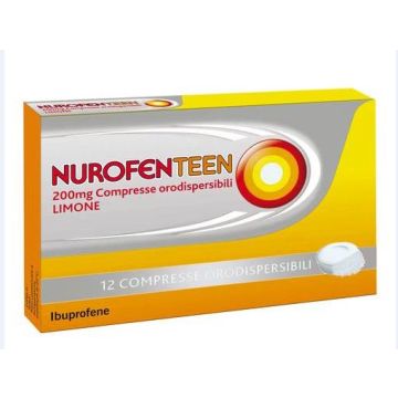 Nurofenteen 12 compresse orosolubili 200 mg gusto limone - 