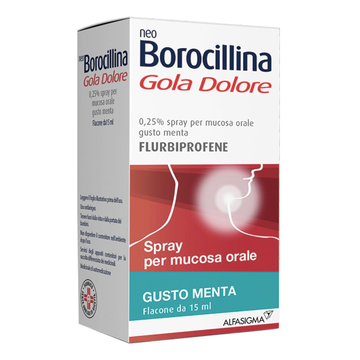 Neoboro gola dolore spray menta 15 ml - 