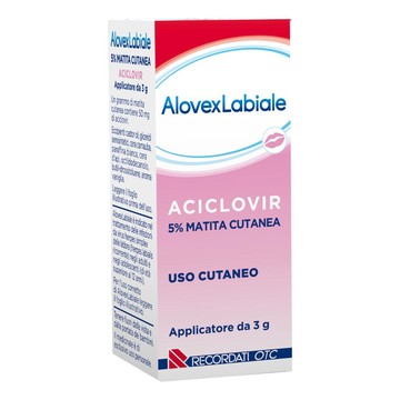 Alovexlabiale matita cutanea 3 g 5% - 