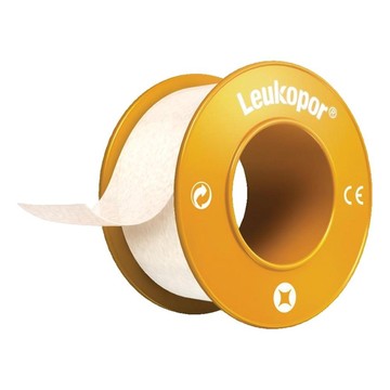 Cerotto in rocchetto leukopor ipoallergenico tessuto non tessuto bianco 1,25x500 cm - 