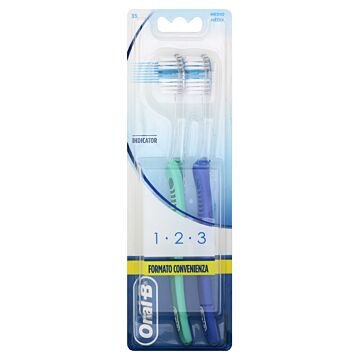 Oralb 123 indicator spazzolino manuale setole 40 medie - 