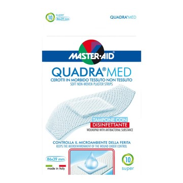 Cerotto master-aid quadra dermoattivo super 10 pezzi - 