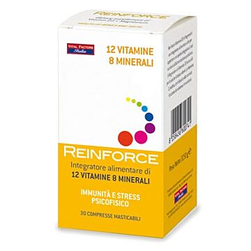Reinforce 12 vitamine + 8 minerali 30 compresse masticabili - 