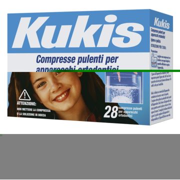 Kukis cleanser 28 compresse per pulizia apparecchi ortodontici - 