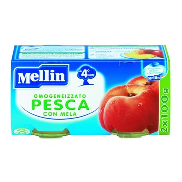 Mellin omogeneizzato pesca mela 100 g 2 pezzi - 