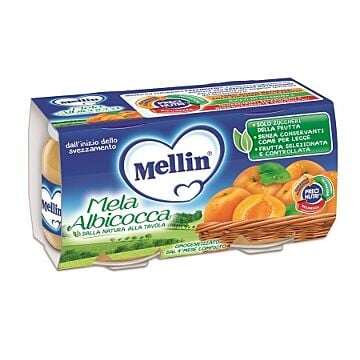 Mellin omogeneizzato mela/albicocca 100 g 2 pezzi - 