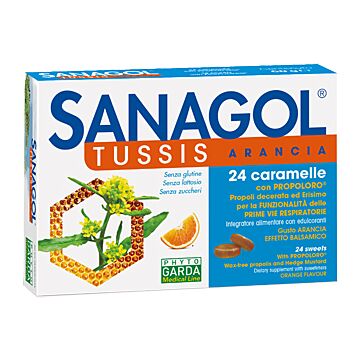 Sanagol tussis arancia 24 caramelle - 