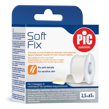 Cerotto in rocchetto pic soft fix tessuto non tessuto 2,5x914 cm in dispenser 1 pezzo - 