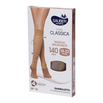 Sauber gambaletto 140 maglia microrete neutro beige 4 linea classica - 