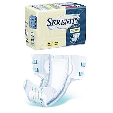 Pannolone per incontinenza serenity classic superdry formato extra large 30 pezzi - 