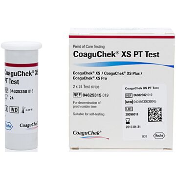 Strisce reattive per apparecchio autodiagnostico coaguchek xs pt test 2x24 pezzi - 