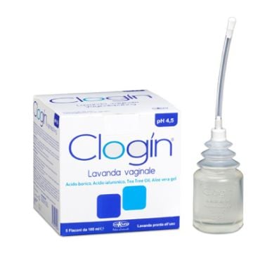 Clogin lavanda vaginale 5 flaconi da 100 ml + 5 cannule vaginali monouso - 