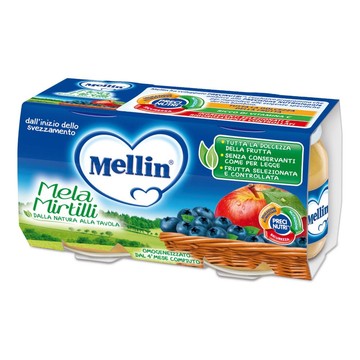 Mellin omogeneizzato mela mirtillo 100 g 2 pezzi - 