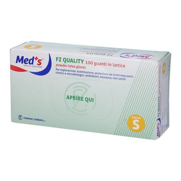 Guanto in lattice per esplorazione fz quality meds misura small 1 scatola 100 guanti - 
