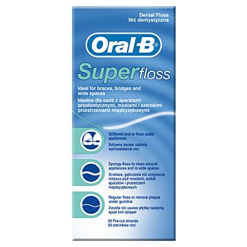 Oralb superfloss filo interdentale 50 fili - 