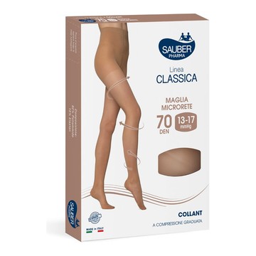 Sauber collant 70 denari maglia microrete medio 5 linea classica - 