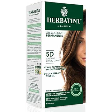 Herbatint 5d castano chiaro dorato 150 ml - 