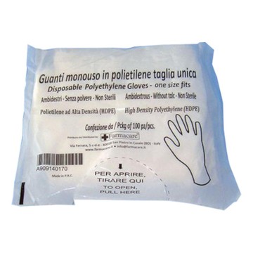 Guanto monouso in pvc misura unica 100 pezzi - 