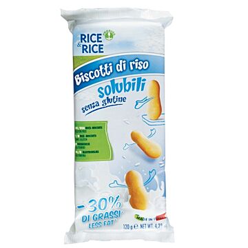 Rice&rice biscotti di riso solubili 30% grassi in meno 120 g - 