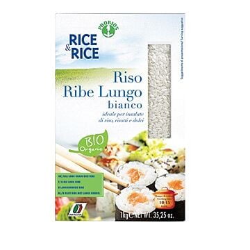 Rice&rice riso lungo ribe bianco 1 kg - 