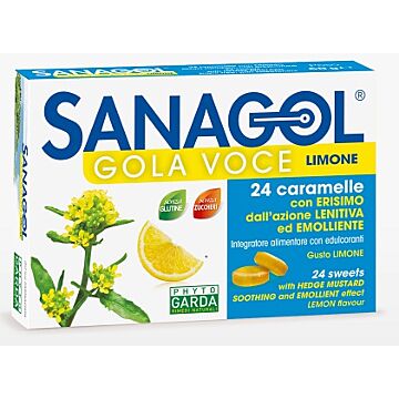 Sanagol gola voce senza zucchero limone 24 caramelle - 