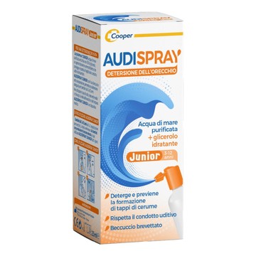 Audispray junior 3-12 anni soluzione di acqua di mare ipertonica spray senza gas igiene orecchio 25m - 