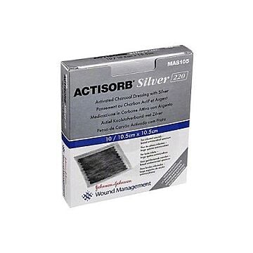Actisorb silver medicazione in carbone attivo con argento 10,5x10,5 cm 3 pezzi - 