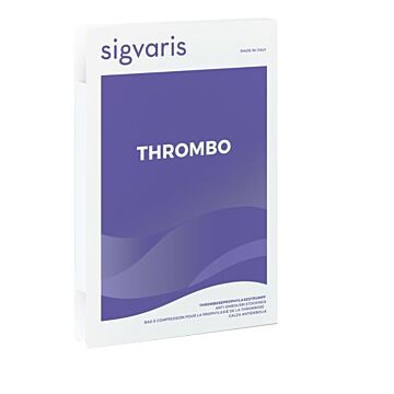 Sigvaris thrombo monocollant corto punta aperta bianco m - 