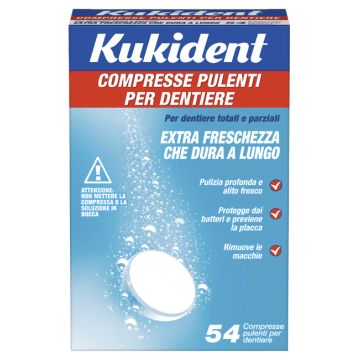 Kukident cleanser fresch 88 compresse pulizia protesi dentarie - 