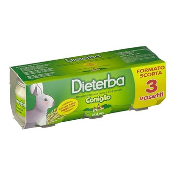 Dieterba omogeneizzato coniglio 3 pezzi 80 g - 