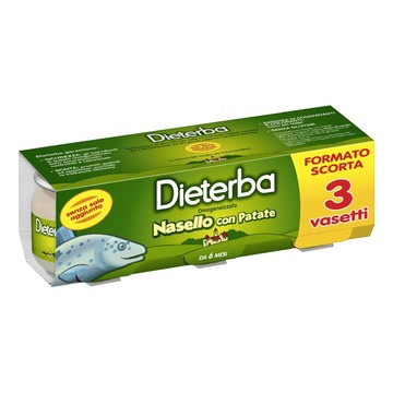 Dieterba omogeneizzato nasello 3 pezzi 80 g - 
