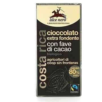 Tavoletta cioccolato extrafondente bio con fave di cacao bio fairtrade 100 g - 