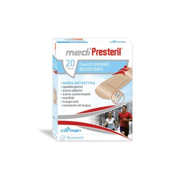 Cerotto grande medipresteril resistente 7x3cm 20 pezzi - 