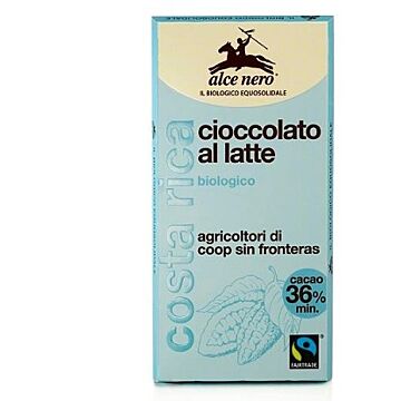 Tavoletta cioccolato al latte bio fairtrade 100 g - 