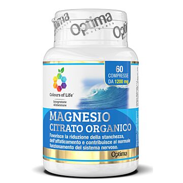 Colours of life magnesio citrato organico 60 compresse 1200  mg - 
