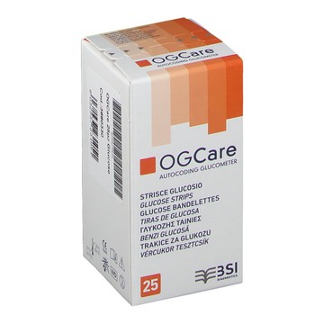 Strisce misurazione glicemia ogcare 25 pezzi - 
