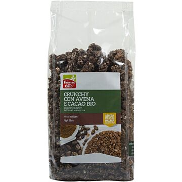 Fsc crunchy con avena e cacao bio ad alto contenuto di fibre con olio di girasole senza olio di palma 375 g - 